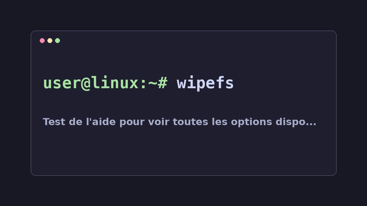 Illustration Linux pour la commande wipefs