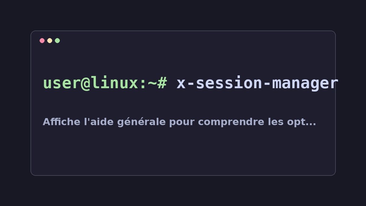 Illustration Linux pour la commande x-session-manager
