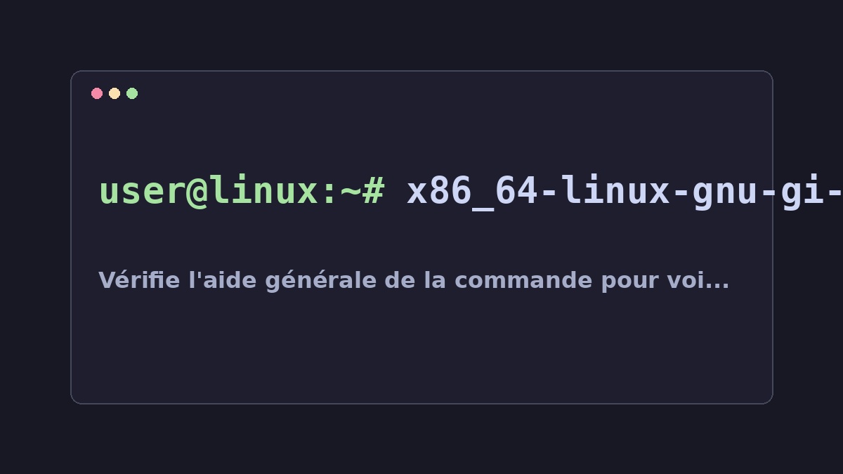 Illustration Linux pour la commande x86_64-linux-gnu-gi-compile-repository