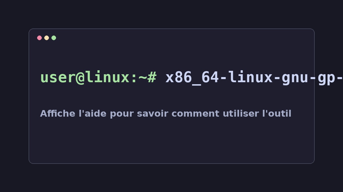 Illustration Linux pour la commande x86_64-linux-gnu-gp-archive