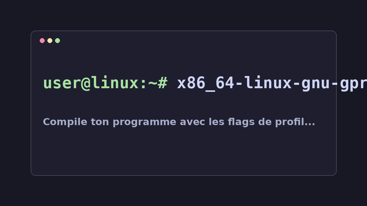 Illustration Linux pour la commande x86_64-linux-gnu-gprof