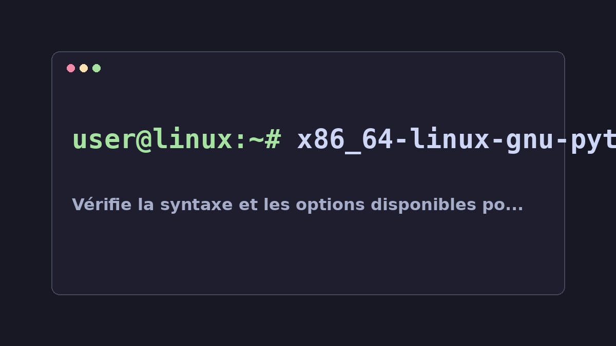Illustration Linux pour la commande x86_64-linux-gnu-python3-config