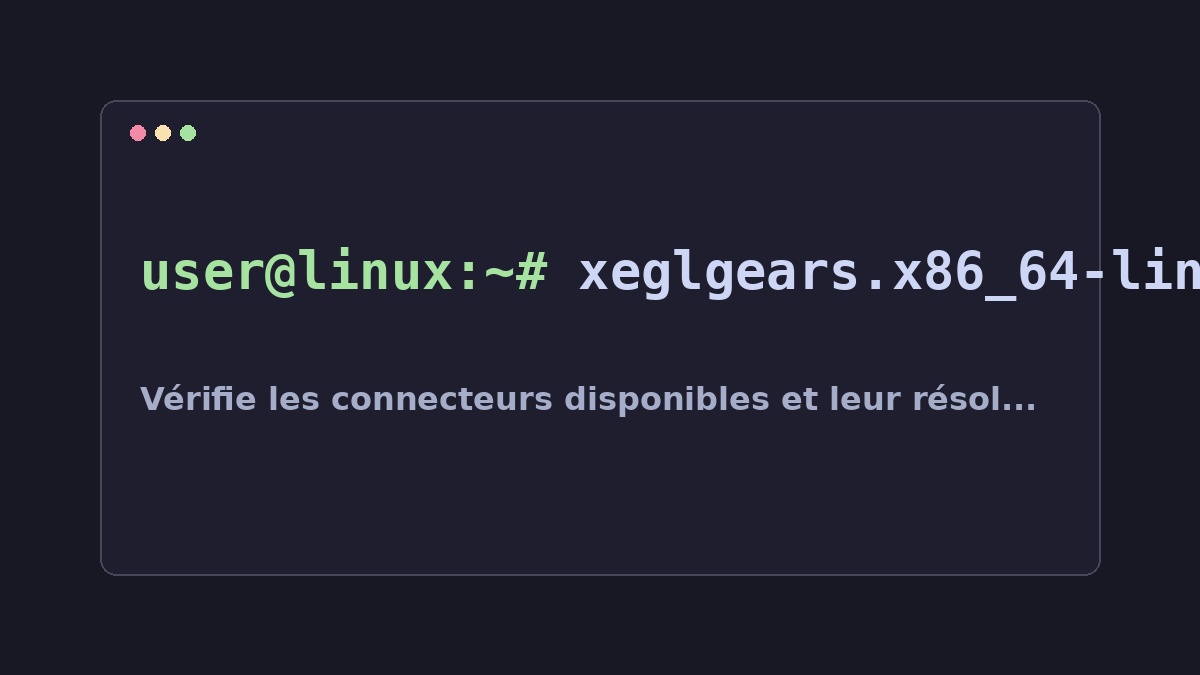 Illustration Linux pour la commande xeglgears.x86_64-linux-gnu