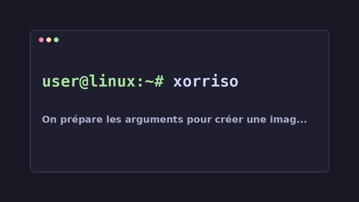 Illustration Linux pour la commande xorriso