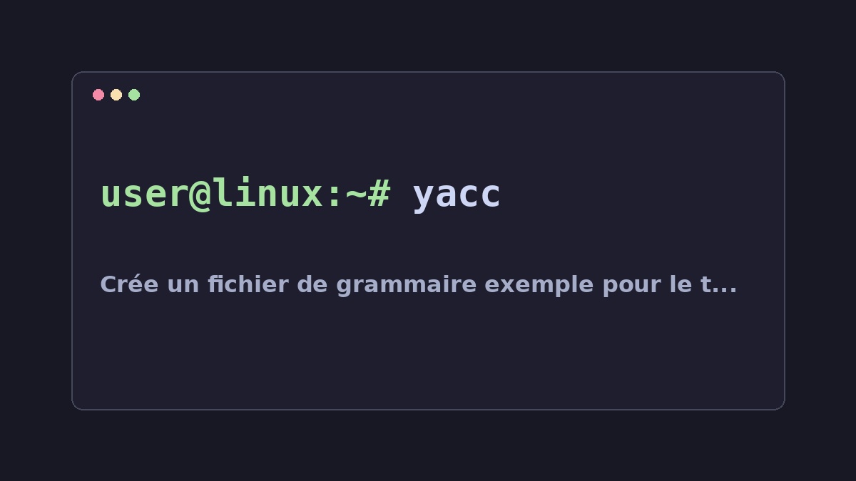 Illustration Linux pour la commande yacc