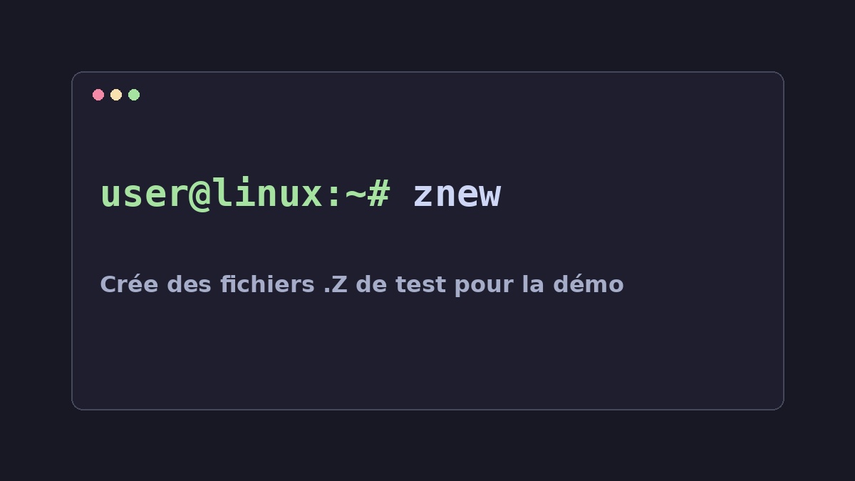 Illustration Linux pour la commande znew